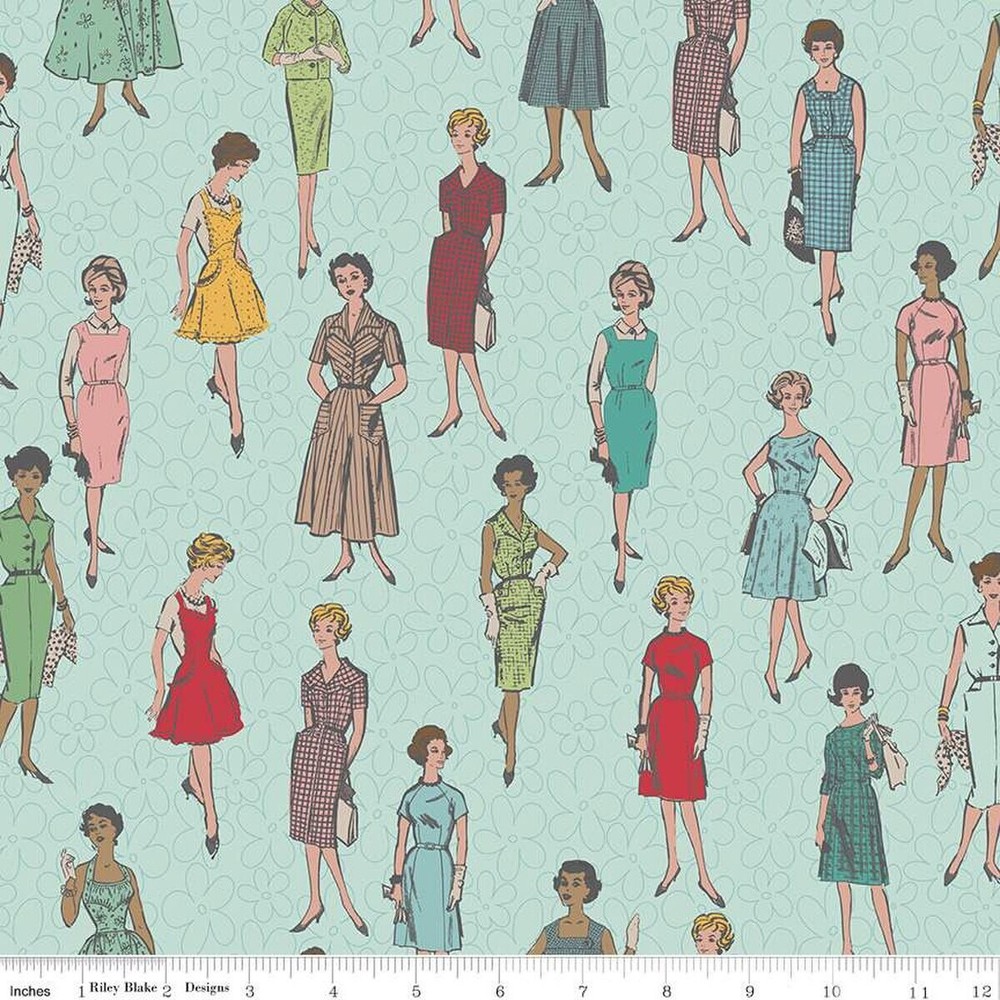 My Happy Place Home Décor Vintage Ladies Songbird *HD11212* By the 1/2 Yard