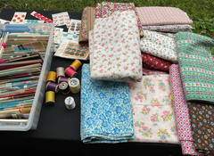 Fabric Scraps 4 oz. Bias Tape Buttons Junk Journals Sewing Vintage – Many Colors