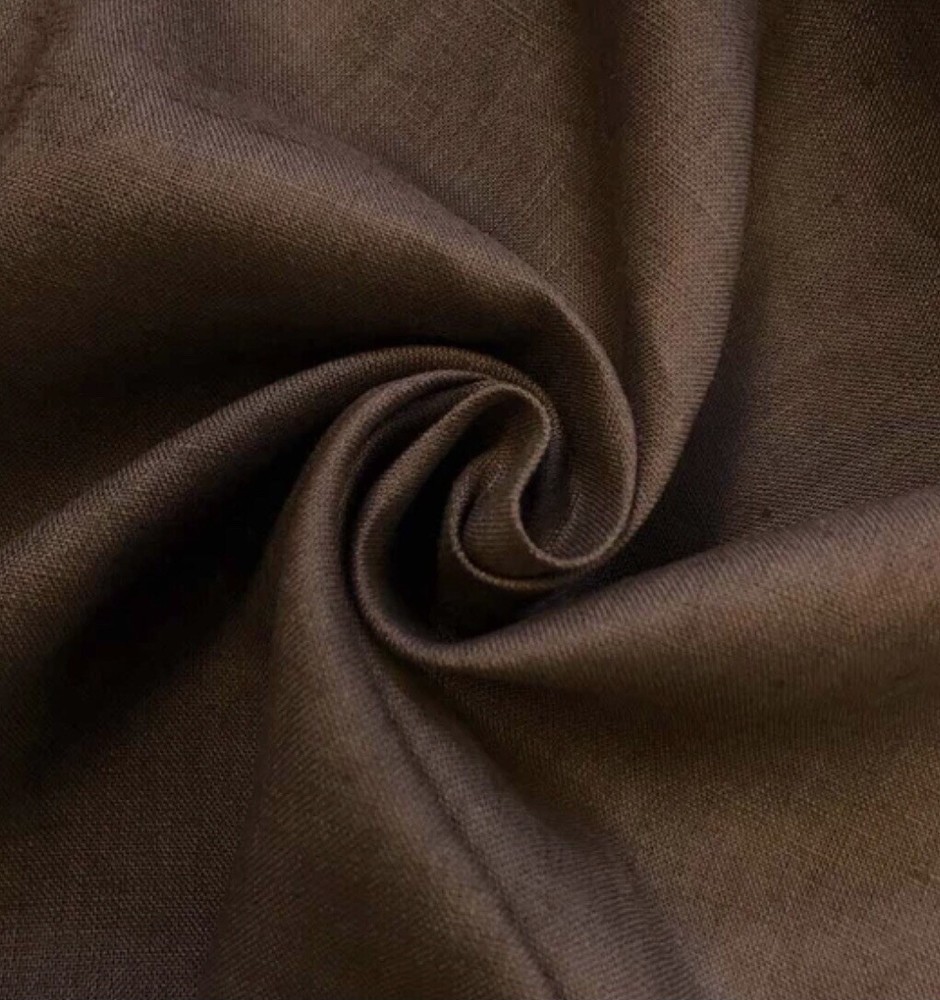 Brown linen fabric 56” Width Sold By The Yard