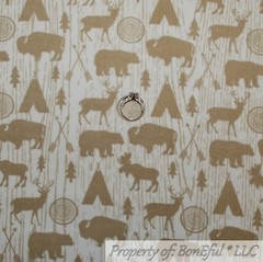 BonEful FABRIC FQ Cotton Quilt Flannel Red White Puppy Dog Bone Tiny Baby Calico
