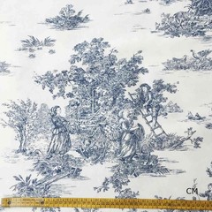 Tablecloths and Fabric by the Metre |Toile de Jouy Model 1 Color Red | MADE IN ITALY