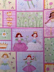 Fabric – OOP Pretty Princess Ballerinas Patchwork Hi-Fashion Cotton BTY x 44” W