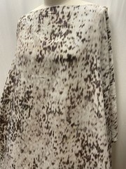Cotton Rayon Blend Abstract Mottled Print Dark Taupe Cream Fabric By The Yd 56″W