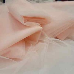 Blush Italian Tulle Fabric By The Yard Soft Dress Stretch on The Width Luxury