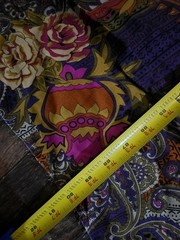 Alexander Henry Fabric Retro OOP Paisley Floral Cotton 2.5 Yds Purple Magenta