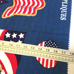 VINTAGE FABRIC TRADITIONS AMERICA APPLIQUES USA FLAG BANNER QUILT 17.5″x 45″