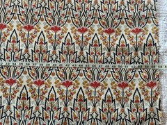 John Robshaw Marmar Kashmir Hand Blocked Fabric 2 yds 54″ W Linen Cotton