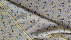 Yellow Daisy Flower Bunch Crepe Polyester Flowy Floral Fabric 80″ L x 58″ W Pc