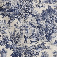 Toile de Jouy Various Colors by the Metre | Height 280cm | 100% Cotton