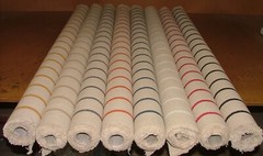 French Grain Sack Stripe Cotton Linen Look Curtain Upholstery Cushion Fabric
