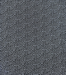 Quilt Fabric By Half-Yard Tossed White Puppy Dog Bones on Black Premium Cotton