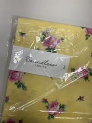 Boundless Fabric Rosette Floral Yellow 2 Yards