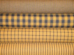 Spice And Black Woven Cotton Homespun Fabric * Primitive Woven Fall Fabric