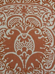 Quadrille Veneto Terracotta 4 Yards Kiss Coated Fabric 302212F