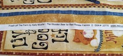 Fresh Off The Farm/Red Rooster~”Go Hog Wild, Pig”~ Cotton Fabric ~ 7.25″x7″