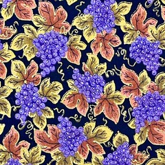 Wine Lover Vineyard Grapes Fabric from Textile Arts and Film 1 YARD 100% Cotton