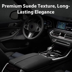 Suede Wrap for Car Interior 16″ x 59″ – Burgundy Self Adhesive Suede Fabric, …