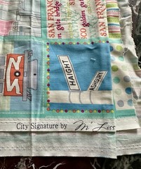 SAN FRANCISCO CITY SIGNATURE FABRIC by M’LISS COTTON QUILTING 44″ WIDE 3/8 yd