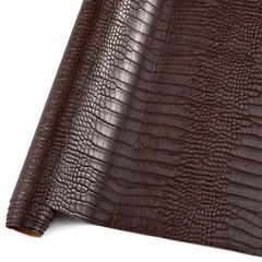 HYVAKUPPA Faux Alligator Fabric by The Yard 55″ W Crocodile Texture Vinyl Fak…