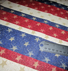 GLITTER PATRIOTIC STARS & STRIPES FABRIC – BY THE YARD – 2008 – #1 — *READ*