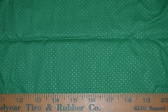 Cotton fabric, green with gold dots print, 43″ x 3 yards, preshrunk