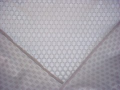 3-1/2Y Krikby K5096 Bakerloo Porcelain Pearl Lattice Velvet Upholstery Fabric
