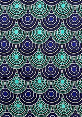 Blue Turquoise Dotted Print African Wax Fabric- 45″ width sell by 6 yards