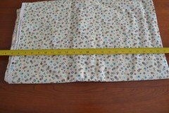 By 1/2 Yd, Turquoise & Black on Cream Fabric, Paintbrush/Hansen/Radiance, M8891