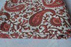 15 Yard Hand Block Paisley Print 100%Cotton Fabric NO TARRIF CHARGES 100%✅ZK_162