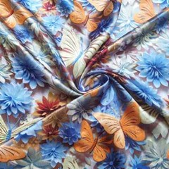 Satin Fabric 58″ Wide By Yards Silky Charmeuse Material Butterfly Satin Fabric