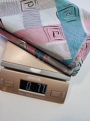 2x 40s 50s Geometric Colorblock Cotton Sewing Fabric 33″ X 1.9. & 1.6yds FLAWS