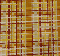 OOP “Fresh Aire” By BJ Lantz For Studio E Fabrics Orange Yellow White Plaid BTY