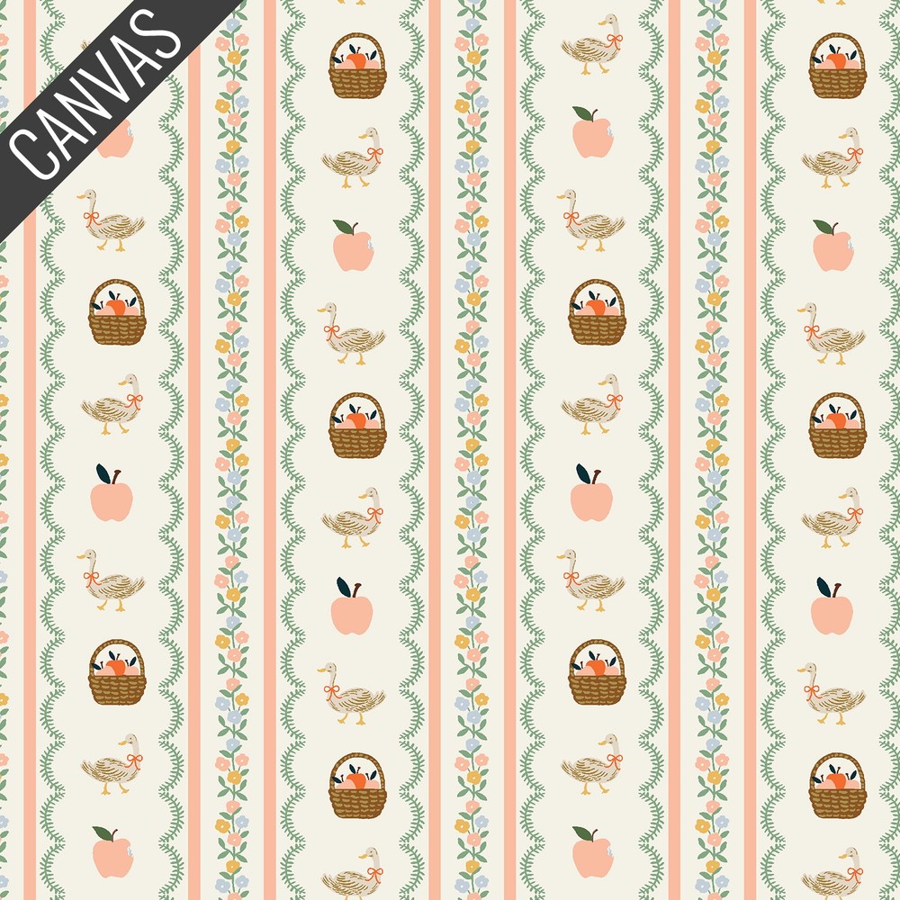 Farmhouse Stripe Canvas in Cream | Home Sweet Home | Cotton+Steel