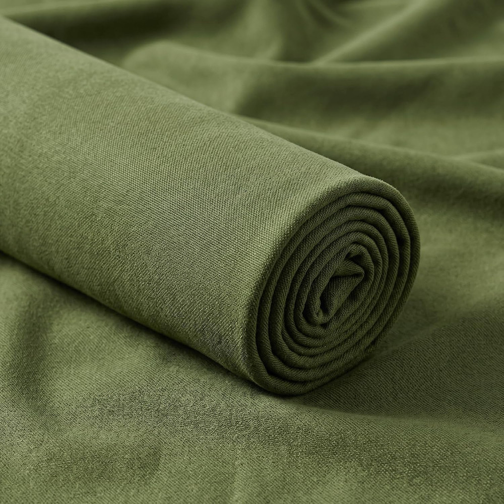 Soft Brushed Polyester Fabric, 55″ Wide, 5 Yards, Olive Green — | 55″ Wide Brus