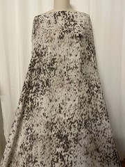 Cotton Rayon Blend Abstract Mottled Print Dark Taupe Cream Fabric By The Yd 56″W