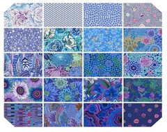 Kaffe Fassett Lake Fabric Jelly Roll: 40 Precut 2.5″ Strips Precuts