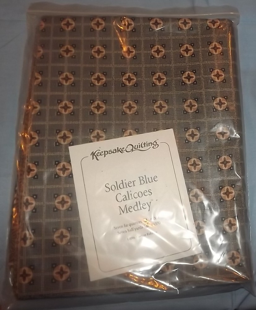 Quilt Fabric Keepsake Quilting Soldier Blue Calicoes Medley NIP 7 pc @ 1/2 yd