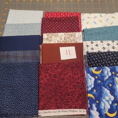 LOT OF 15 FAT QUARTERS COTTON FABRIC ASSTD COLORS & DESIGNS lot 11