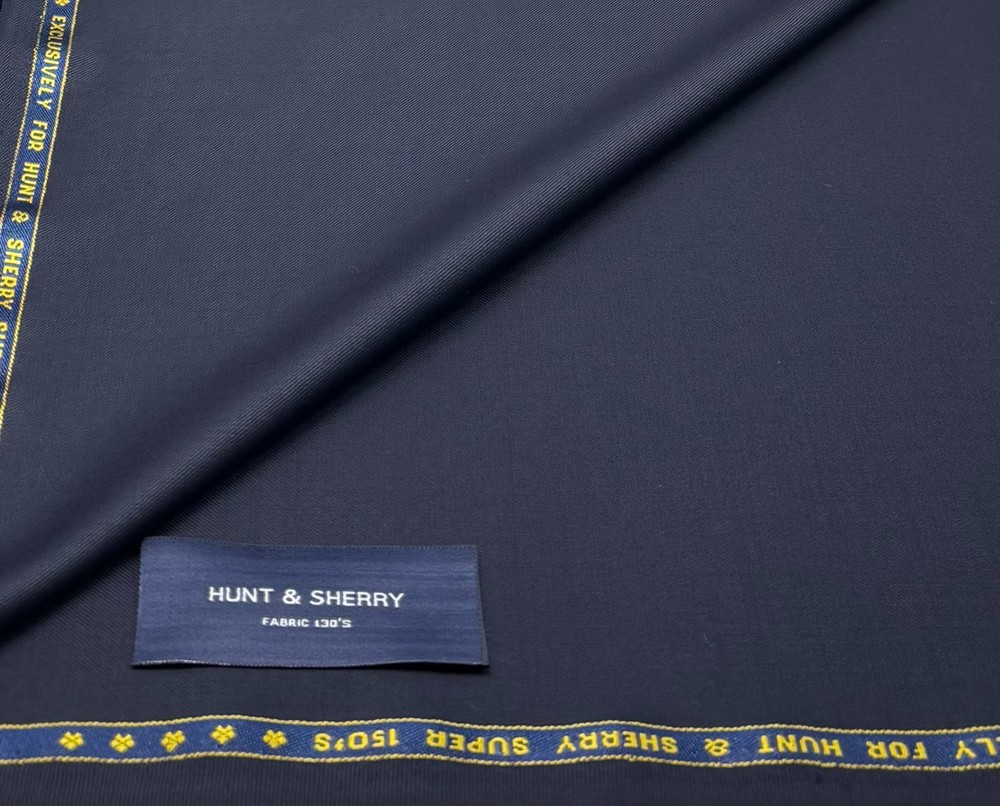 Navy Blue Super 150s Wool Blend Fabric Suiting Thobe Dishdasha 3.50m x 1.50m