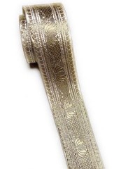 Metallic Bricade Ribbon, Sold by the Yard