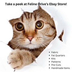 Feline Drive Fabric MEOWY CHRISTMAS Cat Panel (44″ x 14.5″) – Sold by the Panel