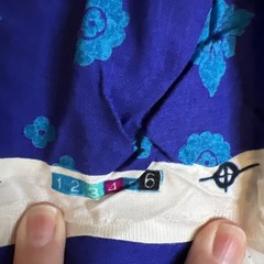 Vintage Fabric Cloth Piece Purple And Turquoise 16 Inches Wide X 96 Inches Long