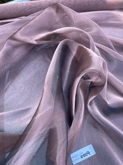 FABULOUS QUALITY SILK METALLIC ORGANZA PLAIN OR SILK TISSUE – BLACK/ COPPER!!!