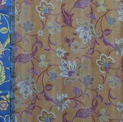 Robert Allen Bromsgrove Dresden Blue Jacobean Jacquard Decor Fabric OOP 1.6 YDS