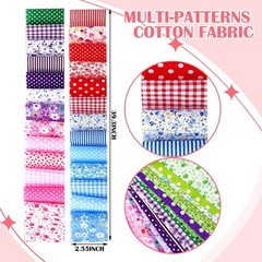 Floral Jelly Fabric for Quilting Patchwork Roll 2.55 inch 40 PCS Strips