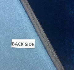 DESIGNER PLUSH MOHAIR DEEP MARINE BLUE VELVET WOOL MULTIUSE FABRIC BY YARD 55″W