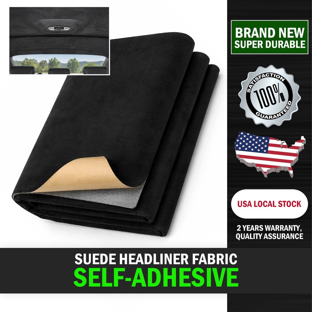 80×60 Inch Black Headliner Fabric Material DIY for Car/Truck/SUV Roof Upholstery