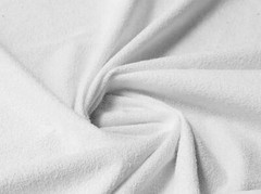Laminated Terry Towelling Waterproof Fabric Material WHITE