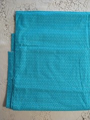 Turquoise Blue Floral Daisies Cotton Fabric BTHY 18×43