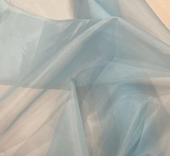 Blue 100% silk organza fabric 45” width Sold by the yard